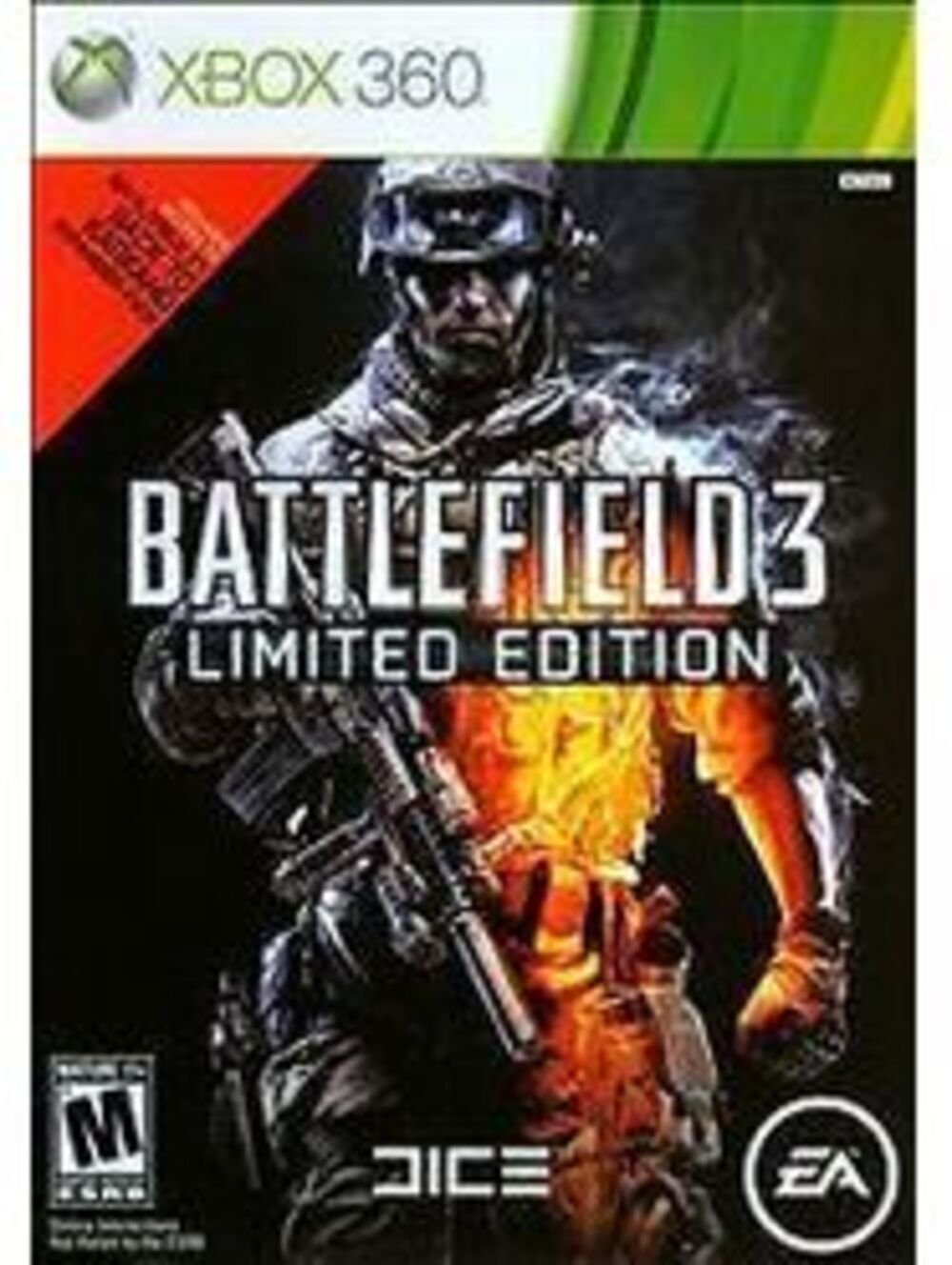 Battlefield 3 -- Limited Edition (Microsoft Xbox 360, 2011) No Manual